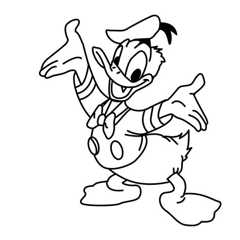 Donald Duck Coloring Sheet Coloringme