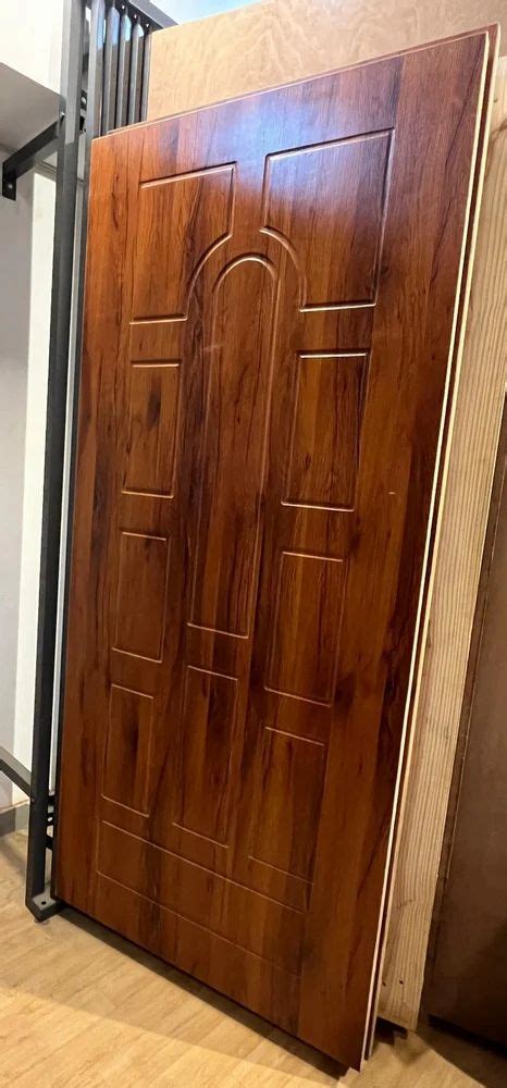 Exterior Brown Teak Wood Membrane Door For Home Height 80 Inch At Rs