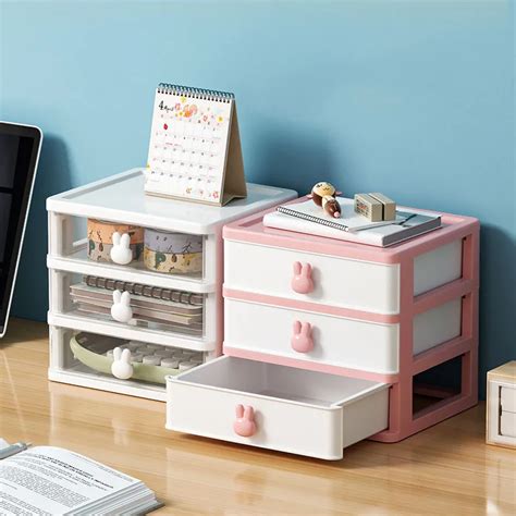 Poinbo Te De Rangement Empilable Pour Bureau Lapin Cr Atif