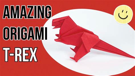 Origami T Rex 🦖 Easy Paper Dinosaur How To Do An Origami