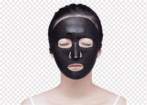 Wanita Yang Menerapkan Masker Wajah Hitam Masker Wajah Komedo