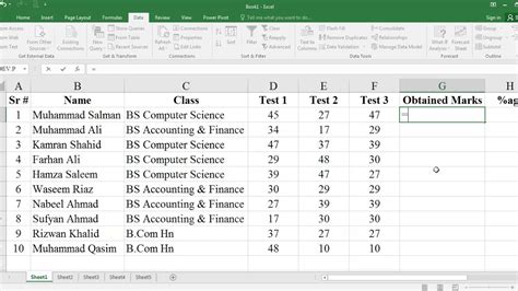 Excel Worksheet For Practice Ms Excel Practice Sheets Th