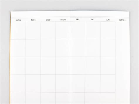 Monday Start Undated Monthly Planner Months