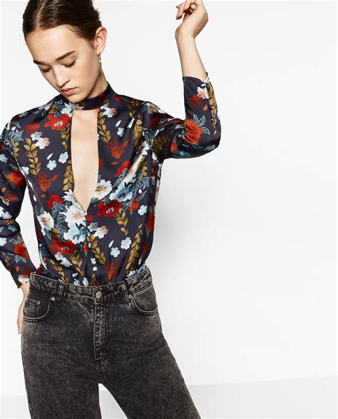 FLORAL PRINT BODYSUIT View All TOPS WOMAN ZARA United States Teen