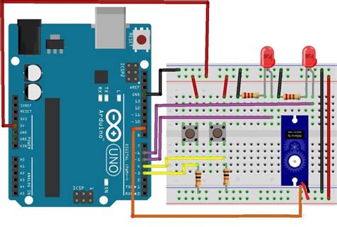 Arduino Uno Servo Motor Circuit | Webmotor.org