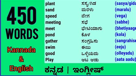 Three Letter Kannada Words