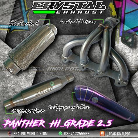 Jual KNALPOT PANTHER HI GRADE 2 5 CRYSTAL EXHAUST SOLAR HEADER HI GRADE