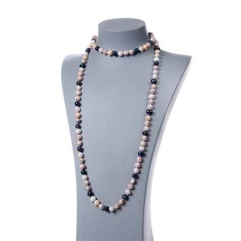 Collana Di Perle Multicolor D Acqua Dolce Tonde Collane Perla