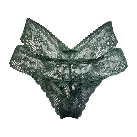 Xzhgs Floral Summer Brief Women Panties Thong Colors Lingerie Hollow Flowers Sides Lace Thong