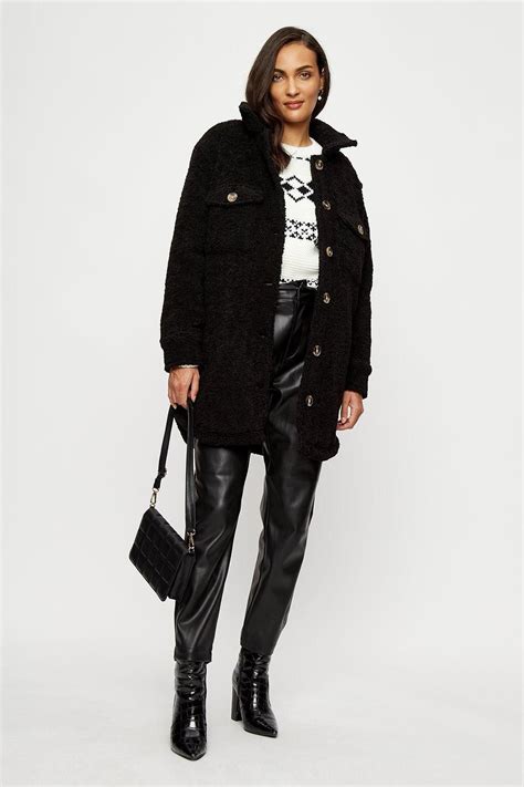 Jackets And Coats Teddy Shacket Dorothy Perkins
