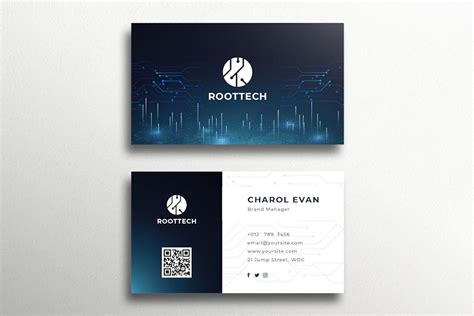 Technology Business Card Print Templates Ft Card And Template Envato Elements