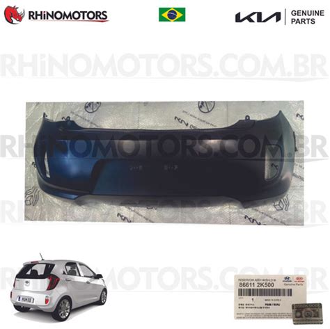 866111Y030 PARACHOQUE TRASEIRO KIA PICANTO 2011 2015 Rhino Motors