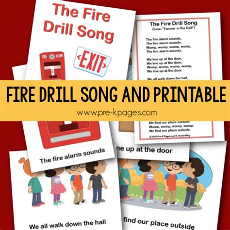 The Fire Drill Song And Printable Pre K Pages