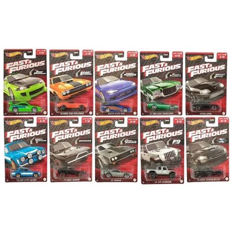 Hot Wheels Fast And Furious Theme Series Complete Set Shopee Singapore