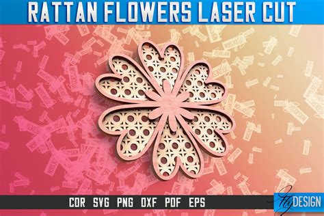 Rattan Flowers Laser Cut Svg Graphic By Flydesignsvg · Creative Fabrica