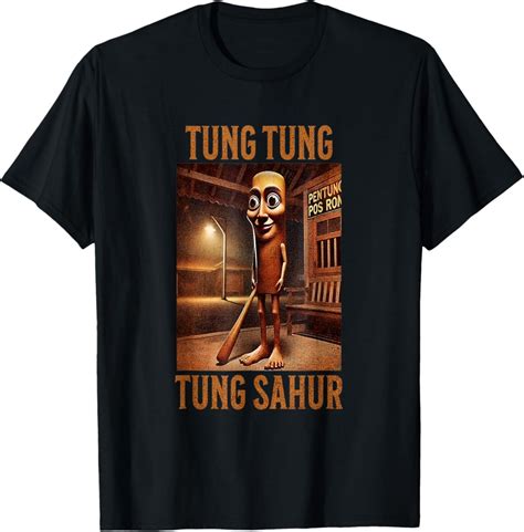 Hot Trending T Shirt With Tung Tung Tung Sahur Italian Brainrot T Shirt Design Preview Only