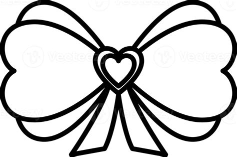 Black and white ribbon bow icon. PNG with transparent background ...