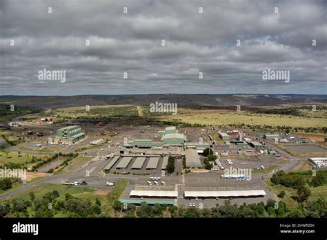 Aerial Of Bma Blackwater Coal Mine Central Queensland Australia Stock