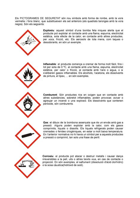 Pictogrames seguretat Els PICTOGRAMES DE SEGURETAT són nou símbols