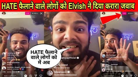 Elvish Yadav Live On Instagram And Elvish Thanked Fans And Reply To