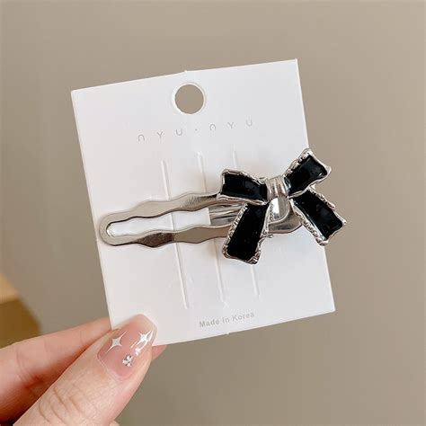 New Silver Five Pointed Star Hair Clip Female Y2k Bangs Seaside Clip