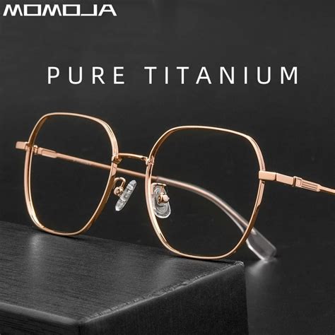 MOMOJA Gafas De Titanio Poligonales Para Hombre Y Mujer Lentes