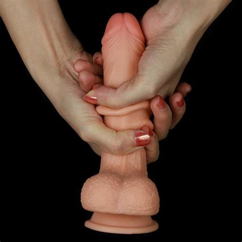 7 Dildo Super Realistico Con Pelle Elastica Che Scorre Fallo Morbido