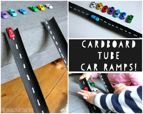 Cardboard Tube Car Ramps - The Imagination Tree