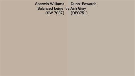 Sherwin Williams Balanced Beige SW 7037 Vs Dunn Edwards Ash Gray