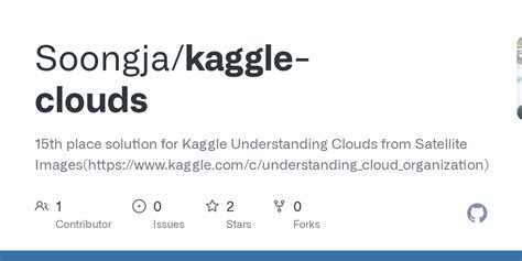 GitHub Soongja Kaggle Clouds 15th Place Solution For Kaggle