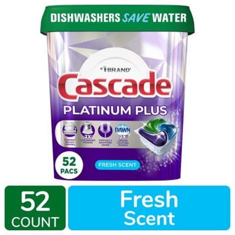 Cascade Platinum Plus Fresh Actionpacs Dishwasher Detergent Pods Ct