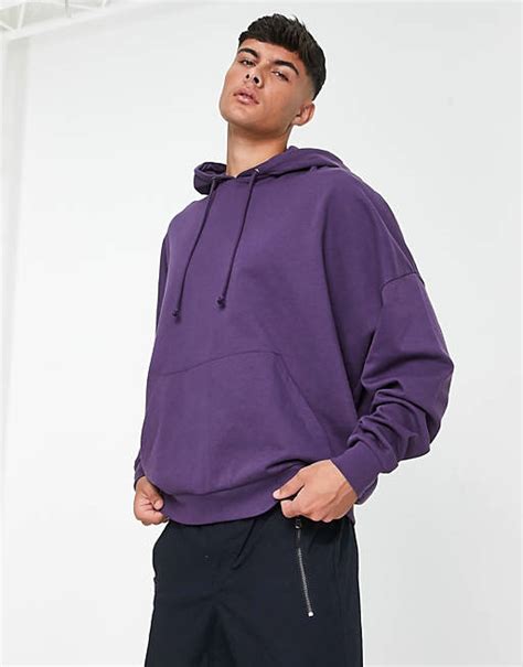 Asos Design Super Oversized Hoodie In Purple Asos