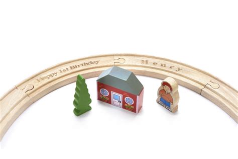 My First Wooden Train Set By Bigjigs Personalised