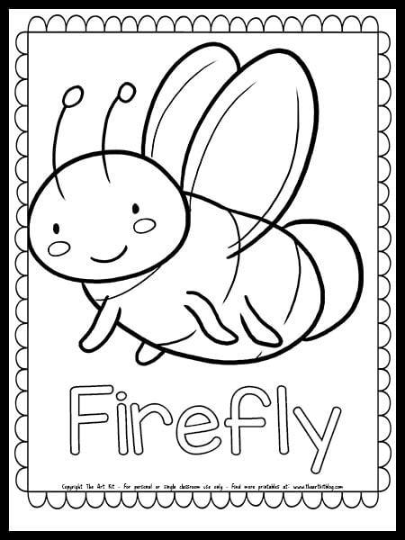 Firefly Coloring Page Free Printable The Art Kit