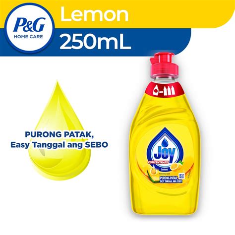 Joy Lemon Concentrate Dishwashing Liquid 250mL Bottle Shopee Philippines