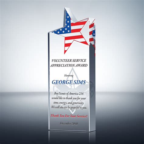 Volunteer Service Appreciation Gift (#067-3) | Wording Ideas - DIY Awards