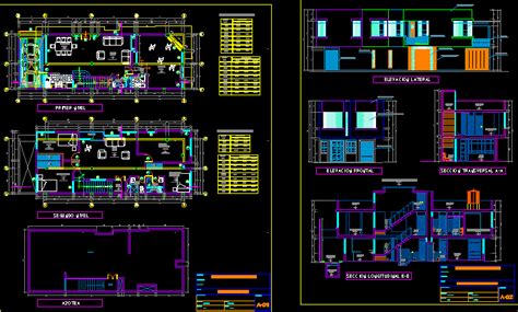 Vivienda Dos Plantas En Autocad Librer A Cad