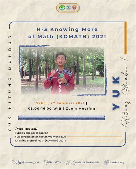 H 3 Knowing More Of Math KOMATH 2021 HIMASKA FMIPA UNRI