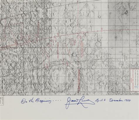 Bonhams Apollo 8 Lunar Chart Inscribed With In The Beginning The