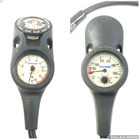 Oceanic Scuba Dive Navigator 3 Gauge Complete Console Spg Depth Compass