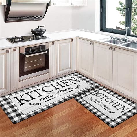 Amazon HEBE Kitchen Rug Sets 2 Piece With Runner Waterproof Non