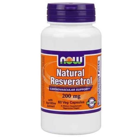 Now Foods Natural Resveratrol Mg Vegetable Capsules