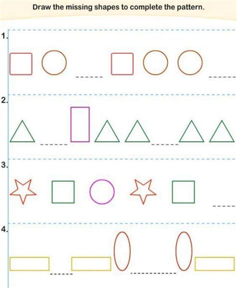 Identifying The Next Picture In A Repeating Pattern Worksheet School