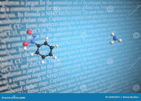 Cupferron Molecule Molecular Structures Ammonium Salt D Model