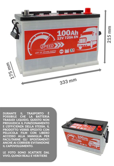 Batteria Camion Trattore Camper Speed Ah A Fiamm Akuma G