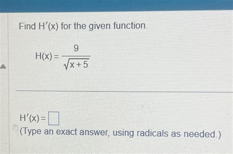 Solved Find H X ﻿for The Given