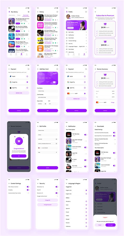 WeTalk - Podcast App UI Kit on Behance