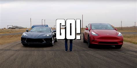 Chevrolet Corvette Vs Tesla Model Y Performance Is A Drag Race It