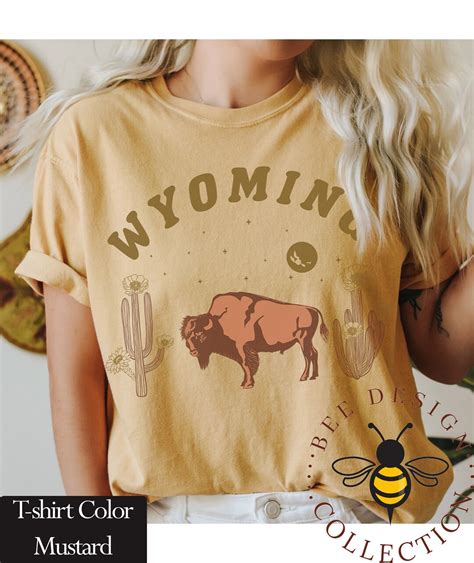Wyoming Shirt Bison Shirt Cactus Shirt Comfort Colors Shirt Wyoming