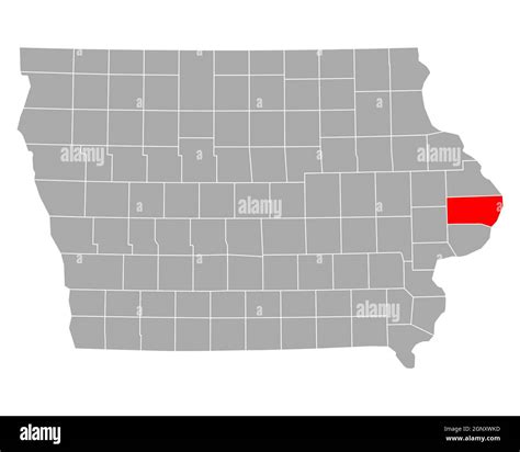 Map Of Clinton In Iowa Stock Photo Alamy